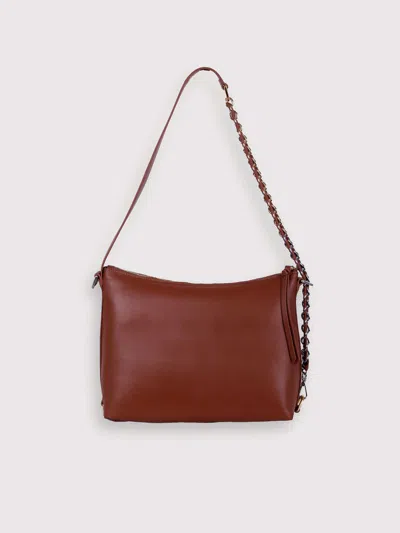 Coccinelle Gretel Puffy Shoulder Bag In Brown