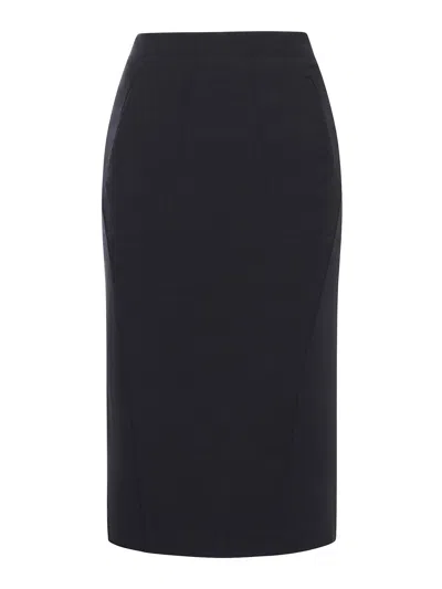 Transit Wool Midi Skirt In Black