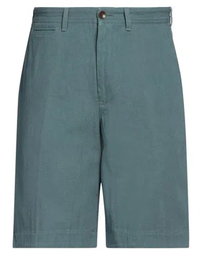 Alain Fracassí Man Shorts & Bermuda Shorts Pastel Blue Size 30 Cotton In Blue