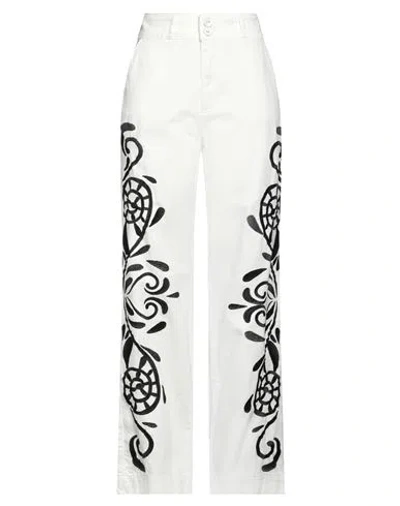 Amarante Do Brasil Woman Jeans White Size 6 Cotton In White