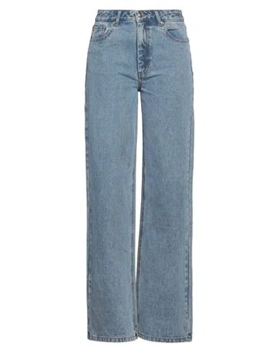 Julia Seemann Woman Jeans Blue Size 27 Cotton In Blue