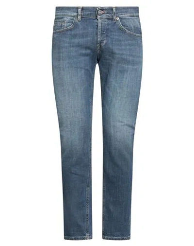 Dondup Man Jeans Blue Size 35 Organic Cotton, Recycled Elastane In Blue