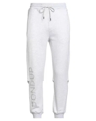 Dondup Man Pants Light Grey Size M Cotton, Elastane In Gray