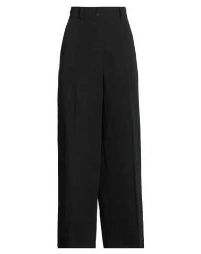 Gentryportofino Woman Pants Black Size 10 Cotton, Linen In Black
