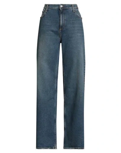 Roy Rogers Roÿ Roger's Woman Jeans Blue Size 30 Cotton, Elastane In Blue