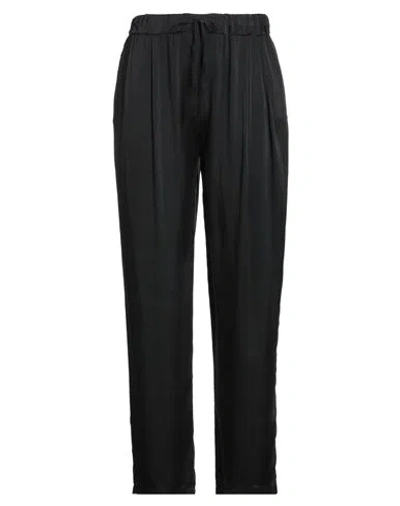 Crossley Woman Pants Black Size L Silk, Elastane In Black