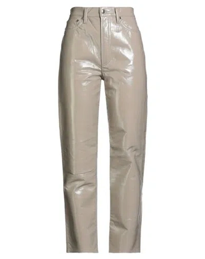 Agolde Woman Pants Taupe Size 29 Recycled Leather, Polyurethane, Viscose, Polyester In Brown