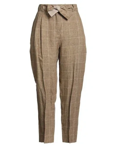 Fabiana Filippi Woman Pants Brown Size 12 Linen In Brown