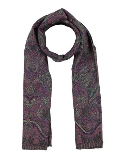 Von Dörnberg Munich Woman Scarf Purple Size - Virgin Wool, Silk In Multi