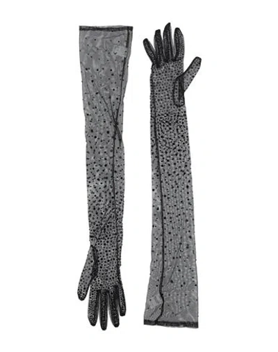 Gedebe Woman Gloves Black Size M Polyamide, Elastane In Gray