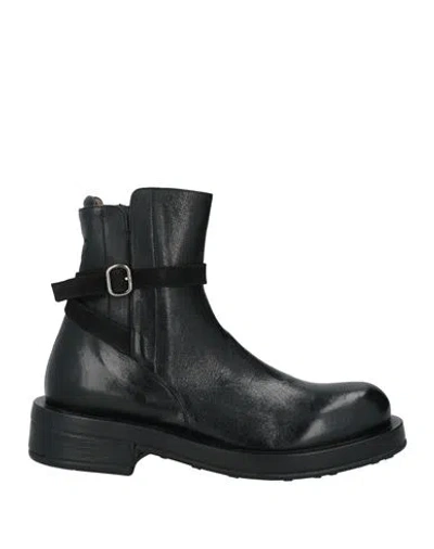 Crispiniano Woman Ankle Boots Black Size 8 Leather In Black