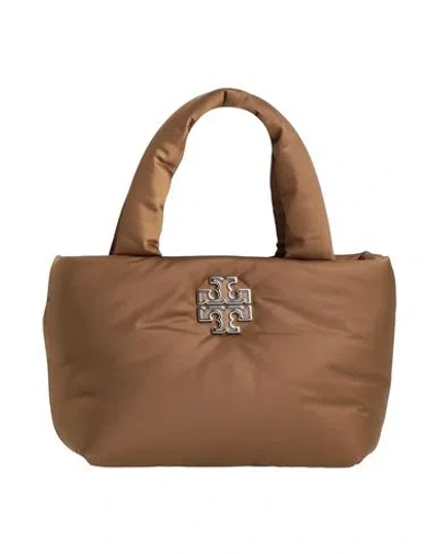 Tory Burch Woman Handbag Khaki Size - Textile Fibers In Sand