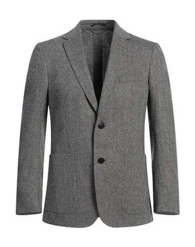 Dunhill Man Blazer Black Size 42 Wool, Cashmere In Gray