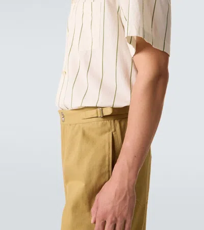 Bode Cotton Twill Wide-leg Pants In Gold