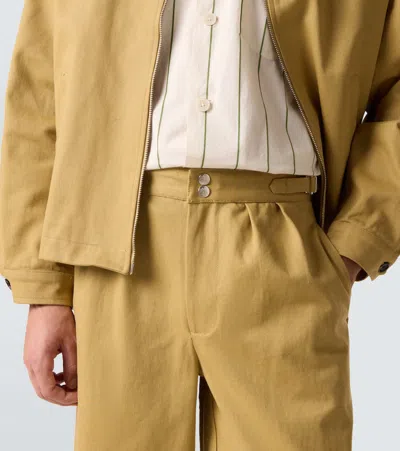 Bode Cotton Twill Wide-leg Pants In Gold