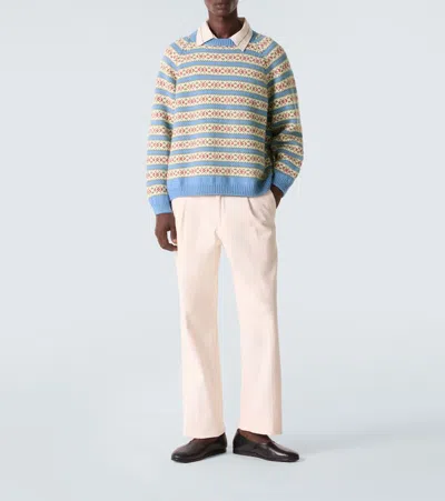 Bode Wedgewood Striped-pattern Sweater In Multi