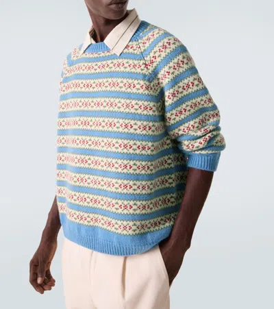 Bode Wedgewood Striped-pattern Sweater In Multi