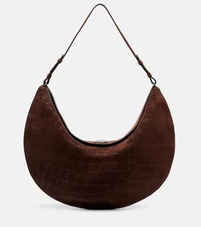 Jacquemus Le Calisso Medium Suede Shoulder Bag In Brown