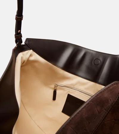 Jacquemus Le Calisso Medium Suede Shoulder Bag In Brown