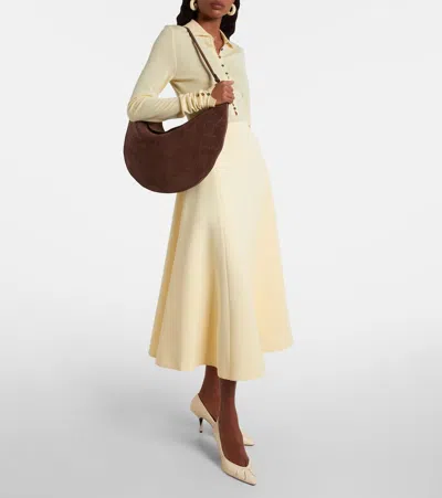 Jacquemus Le Calisso Medium Suede Shoulder Bag In Brown