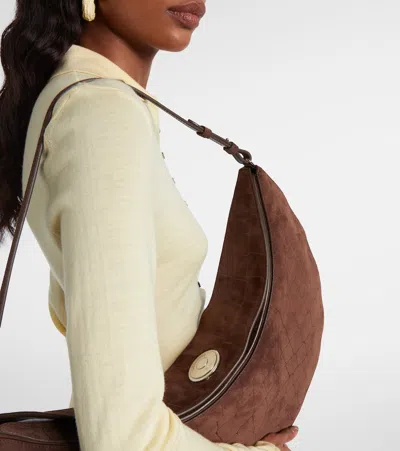 Jacquemus Le Calisso Medium Suede Shoulder Bag In Brown