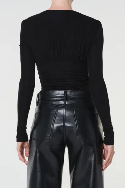 Agolde Abbi Bodysuit In Black In Black