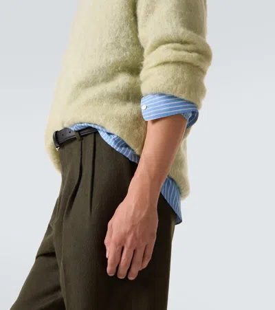 Auralee Mohair And Wool Sweater In Green