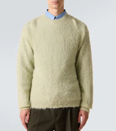 Auralee Mohair And Wool Sweater In Green
