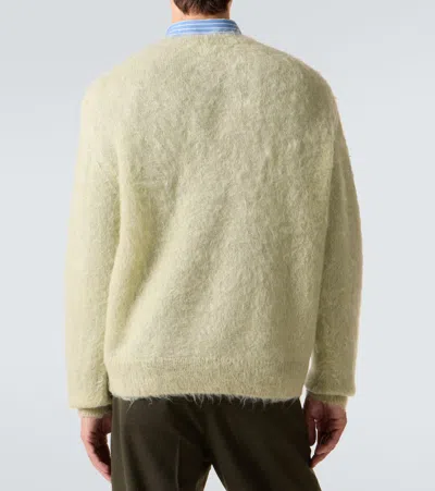Auralee Mohair And Wool Sweater In Green