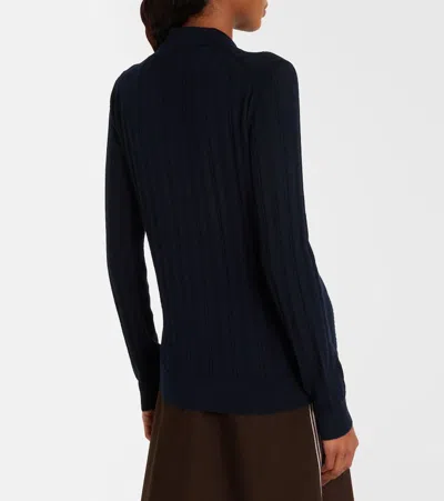 Miu Miu Open-knit Cashmere Cardigan In Black