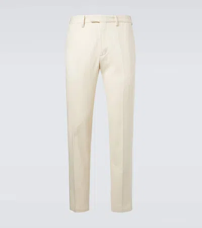 Thom Sweeney Cotton Twill Chinos In White
