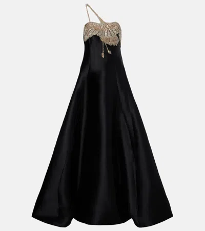 Costarellos Venezia Embellished Gown In Black
