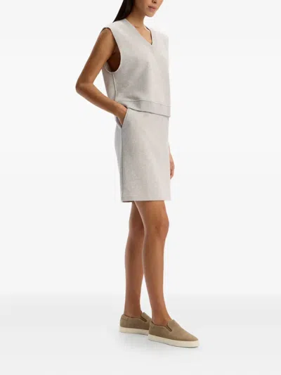 12 Storeez V-neck Vest In Gray