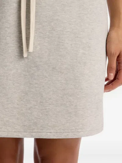 12 Storeez Drawstring-waist Terry Skirt In Gray