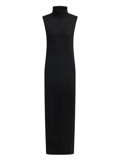 12 Storeez Roll-neck Maxi Dress In Black