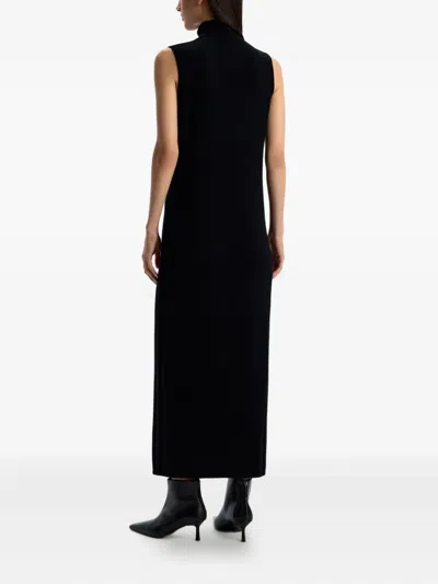 12 Storeez Roll-neck Maxi Dress In Black