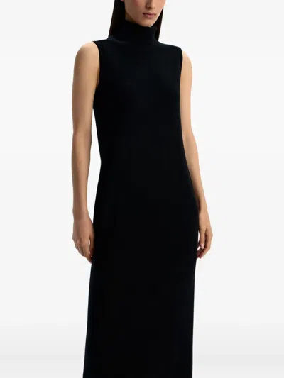 12 Storeez Roll-neck Maxi Dress In Black