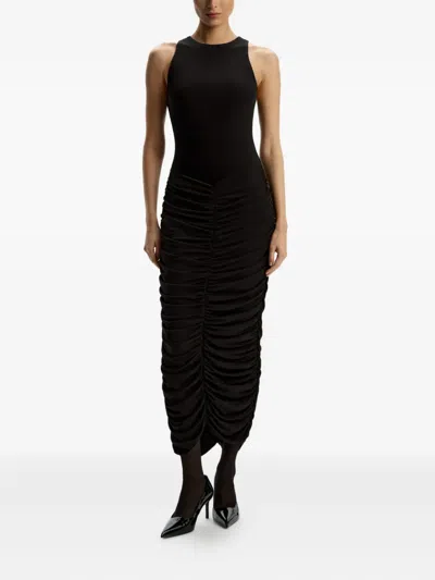 12 Storeez Draped Maxi Dress In Black