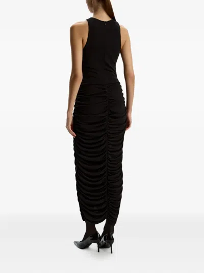 12 Storeez Draped Maxi Dress In Black