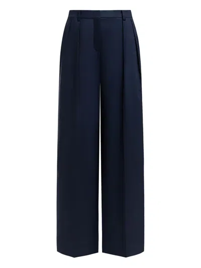 12 Storeez Pleated Trousers In Blue