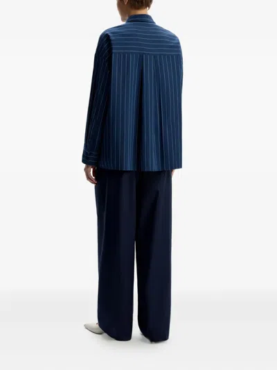 12 Storeez Pleated Trousers In Blue