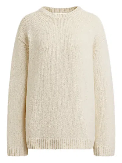 12 Storeez Round Neck Sweater In Neutral