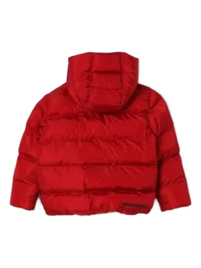 Dsquared2 Hooded Padded Jacket In Red