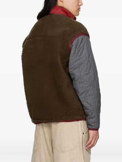 Khoki Panelled Zip-up Jacket In Brown