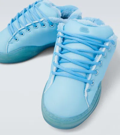 Erl Vamp Padded Terry-lined Sneakers In Blue