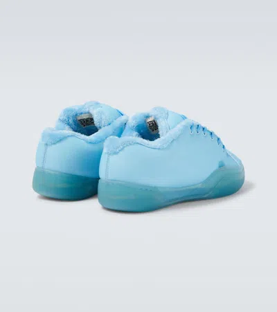 Erl Vamp Padded Terry-lined Sneakers In Blue