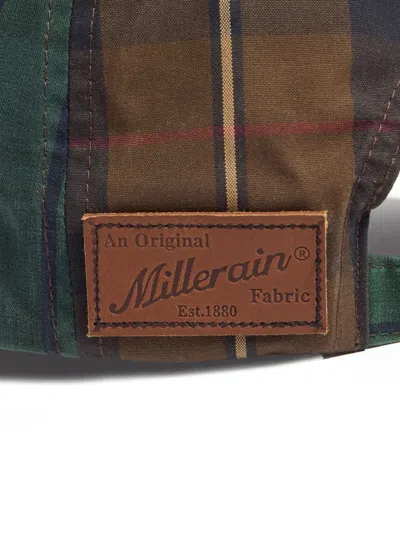 Bimba Y Lola Patchwork-checks Cotton Beanie Hat In Brown