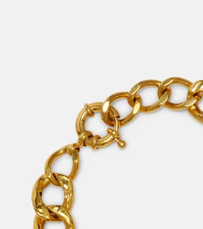 Saint Laurent Cassandre Chain Bracelet In Gold