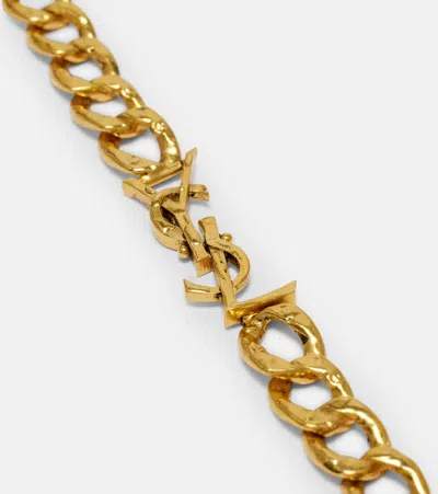 Saint Laurent Cassandre Chain Bracelet In Gold