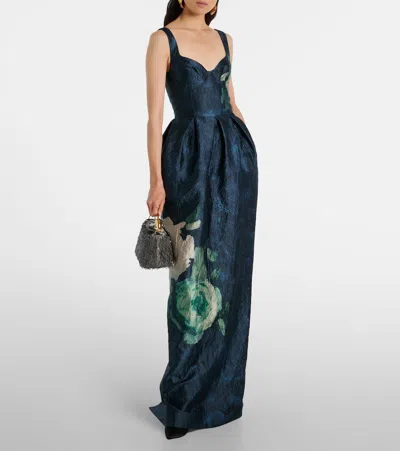 Erdem Bloom Mini Embellished Tote Bag In Silver